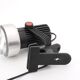 Clip lamp or wall lamp in aluminum and black plastic, 1980s
