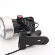 Clip lamp or wall lamp in aluminum and black plastic, 1980s