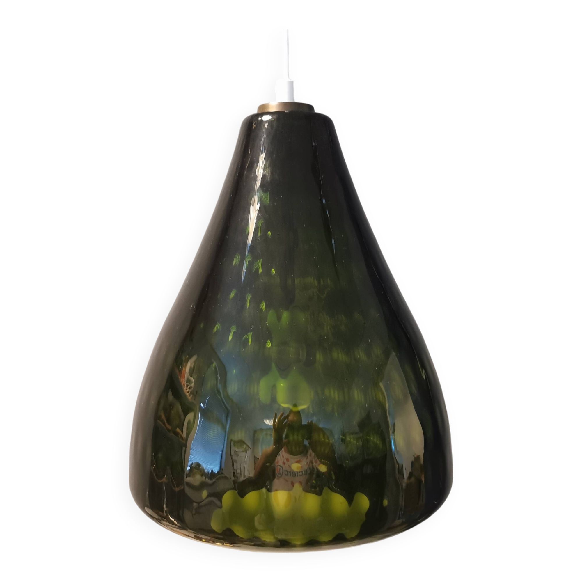 Large hanging lamp designed by Carl Fagerlund for Örrefors Sweden 1960-70s.