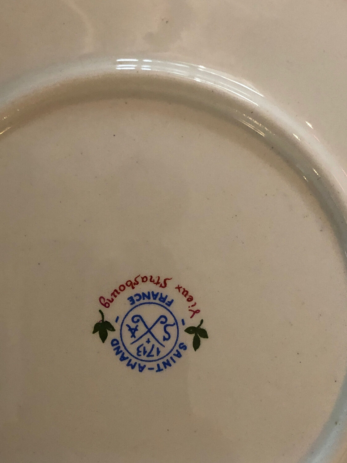 Plat à gâteau St Amand, vieux Strasbourg
