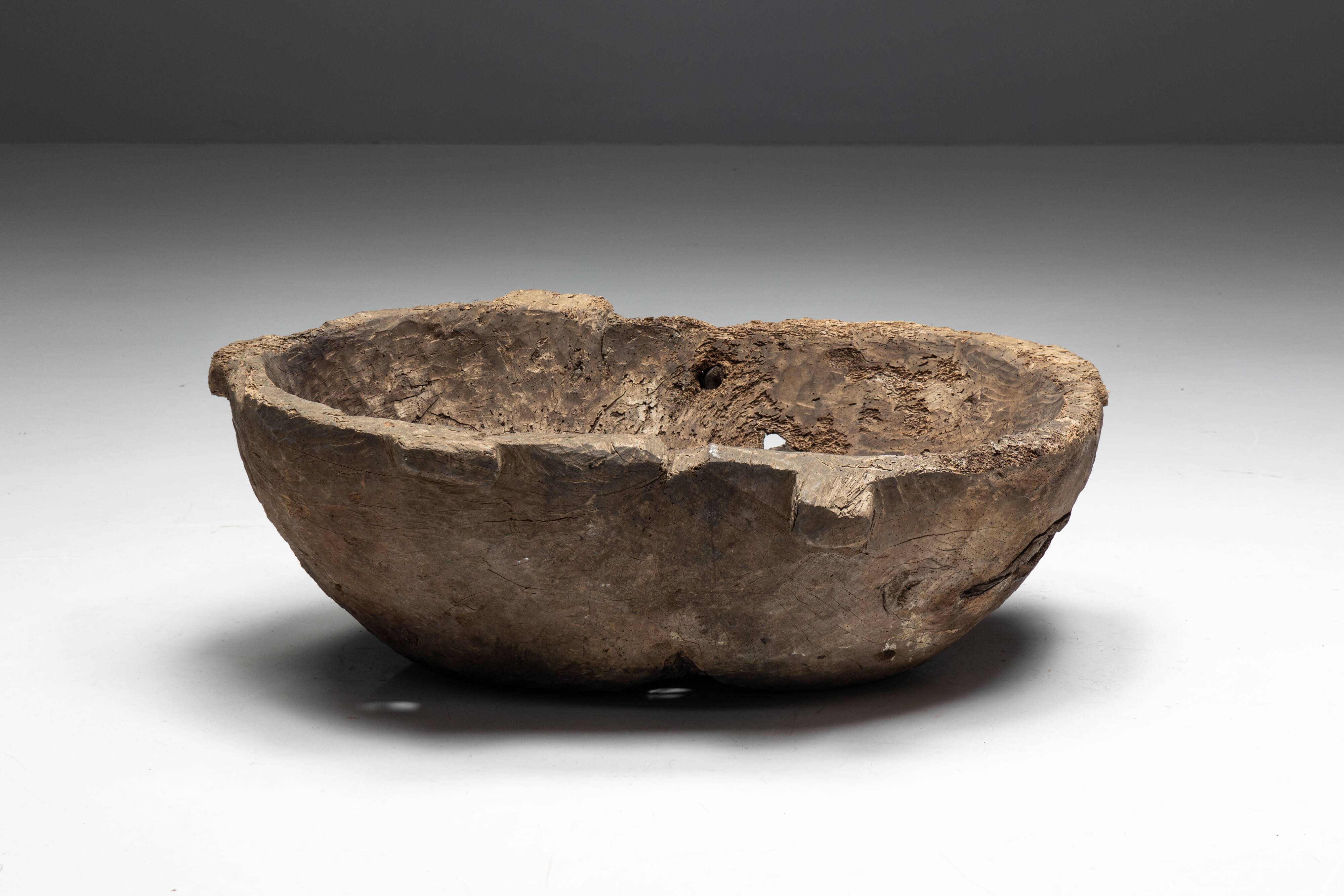 Primitive Wabi Sabi Bowl, France, 19th Century