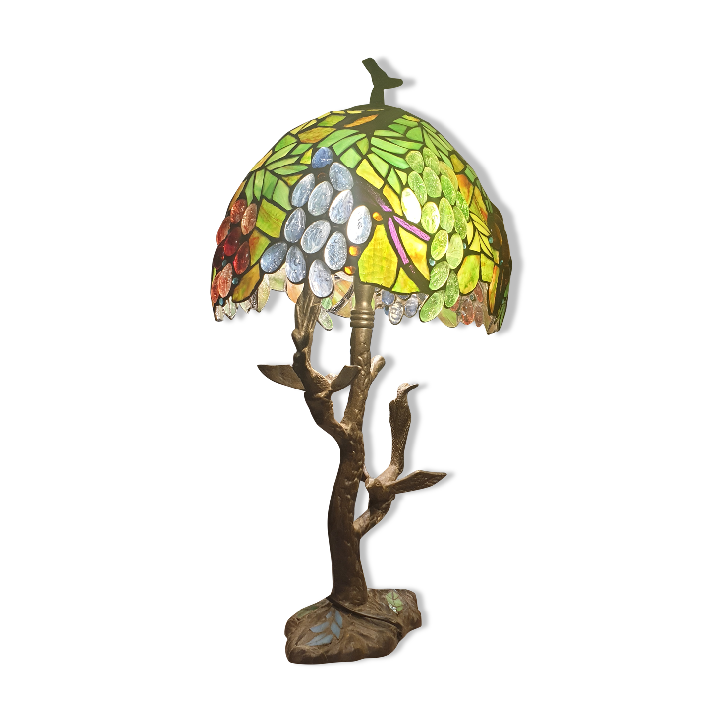 Stained glass lamp floral