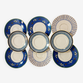 Small blue plates