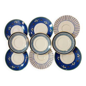 Small blue plates