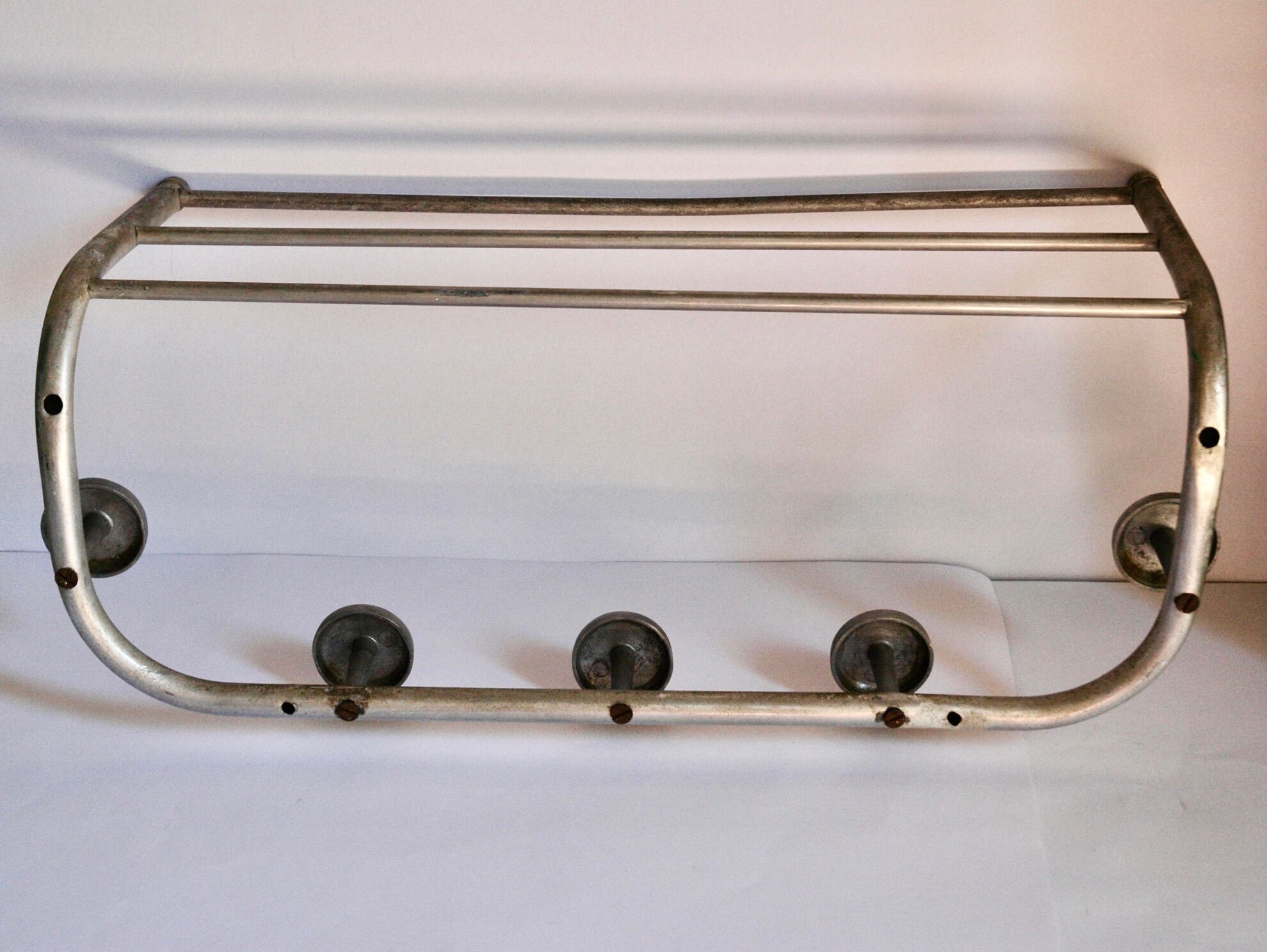 Vintage coat rack 5 aluminum pads