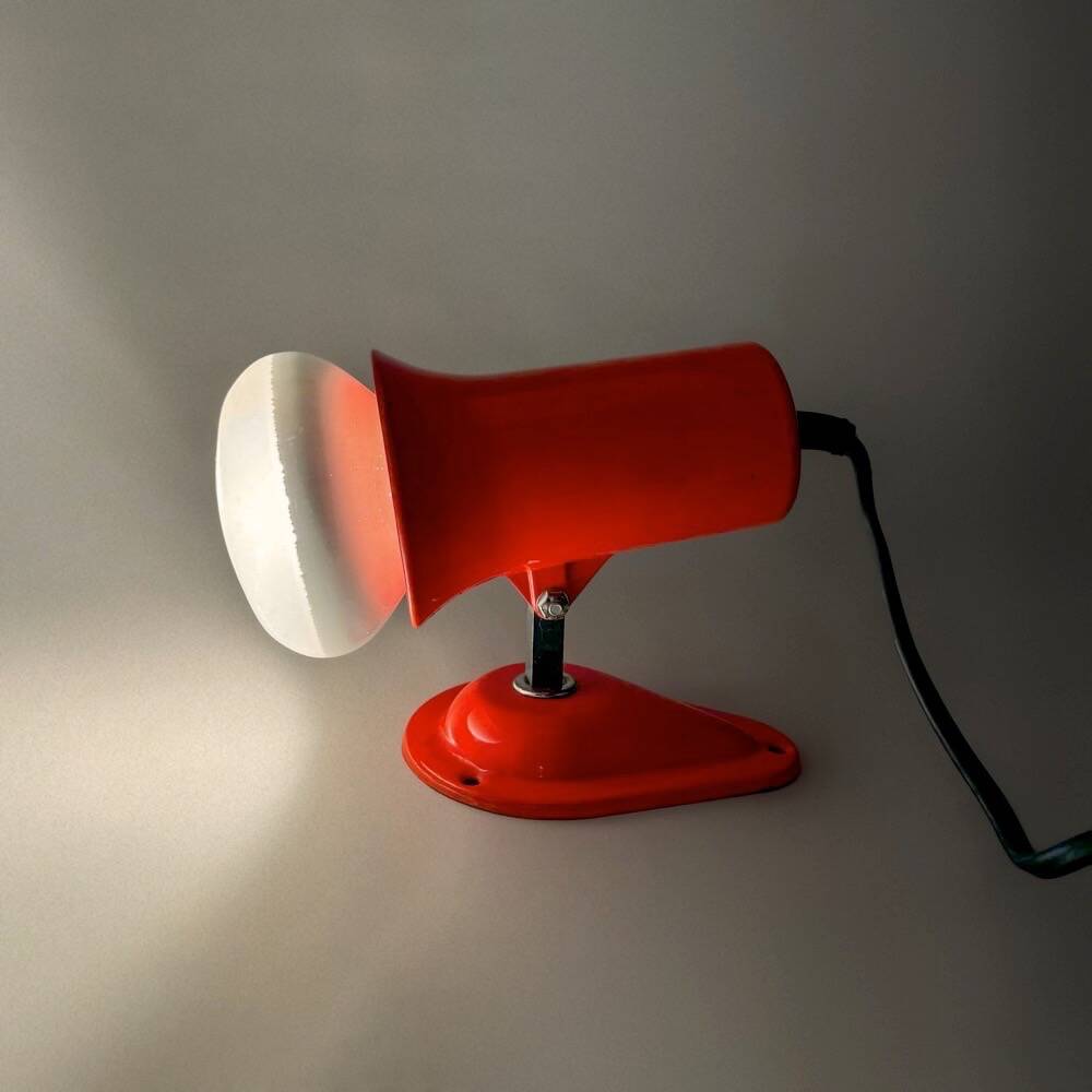 Lita orange wall spotlight from the 70s