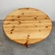 1970s solid pine brutalist round coffee table