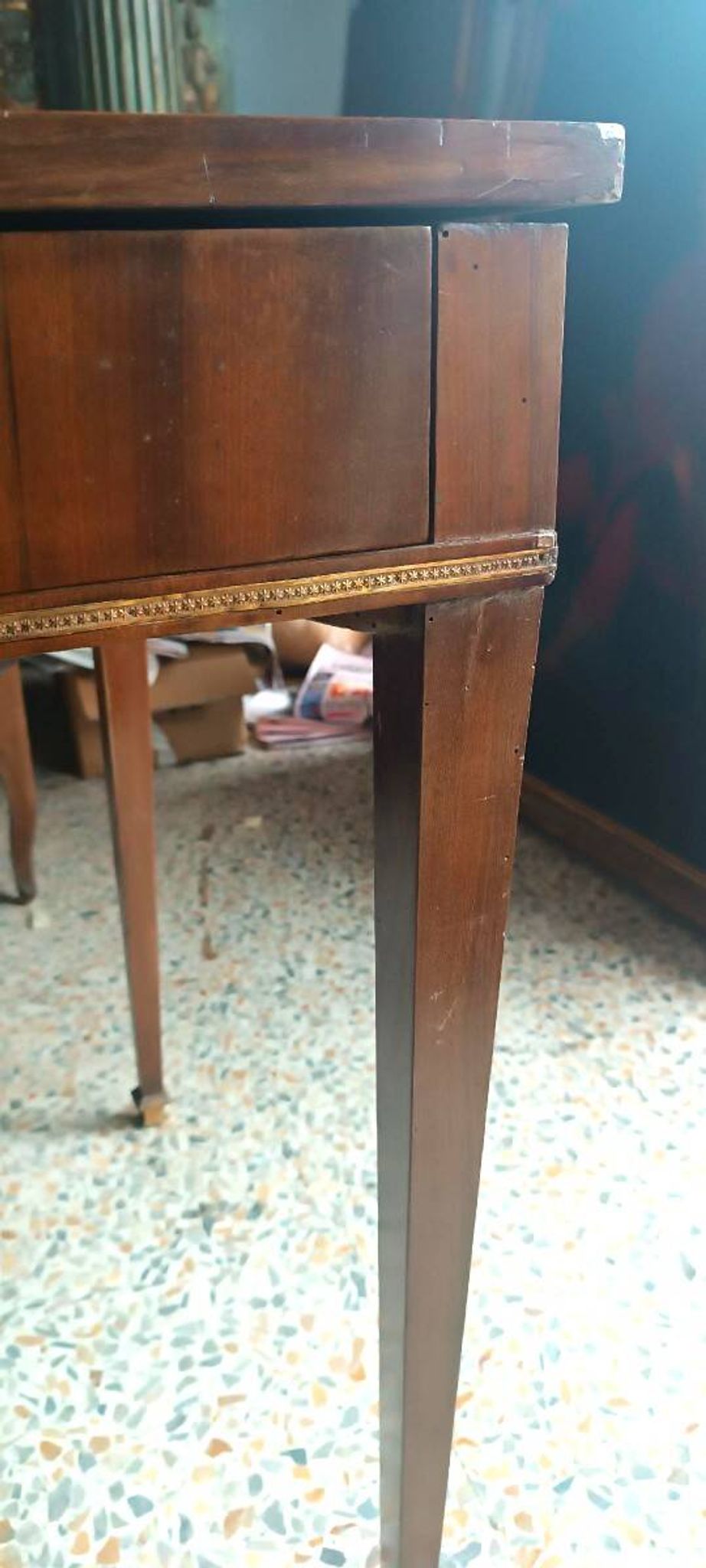 Antique writing table - sliding top - mahogany - Louis XVI