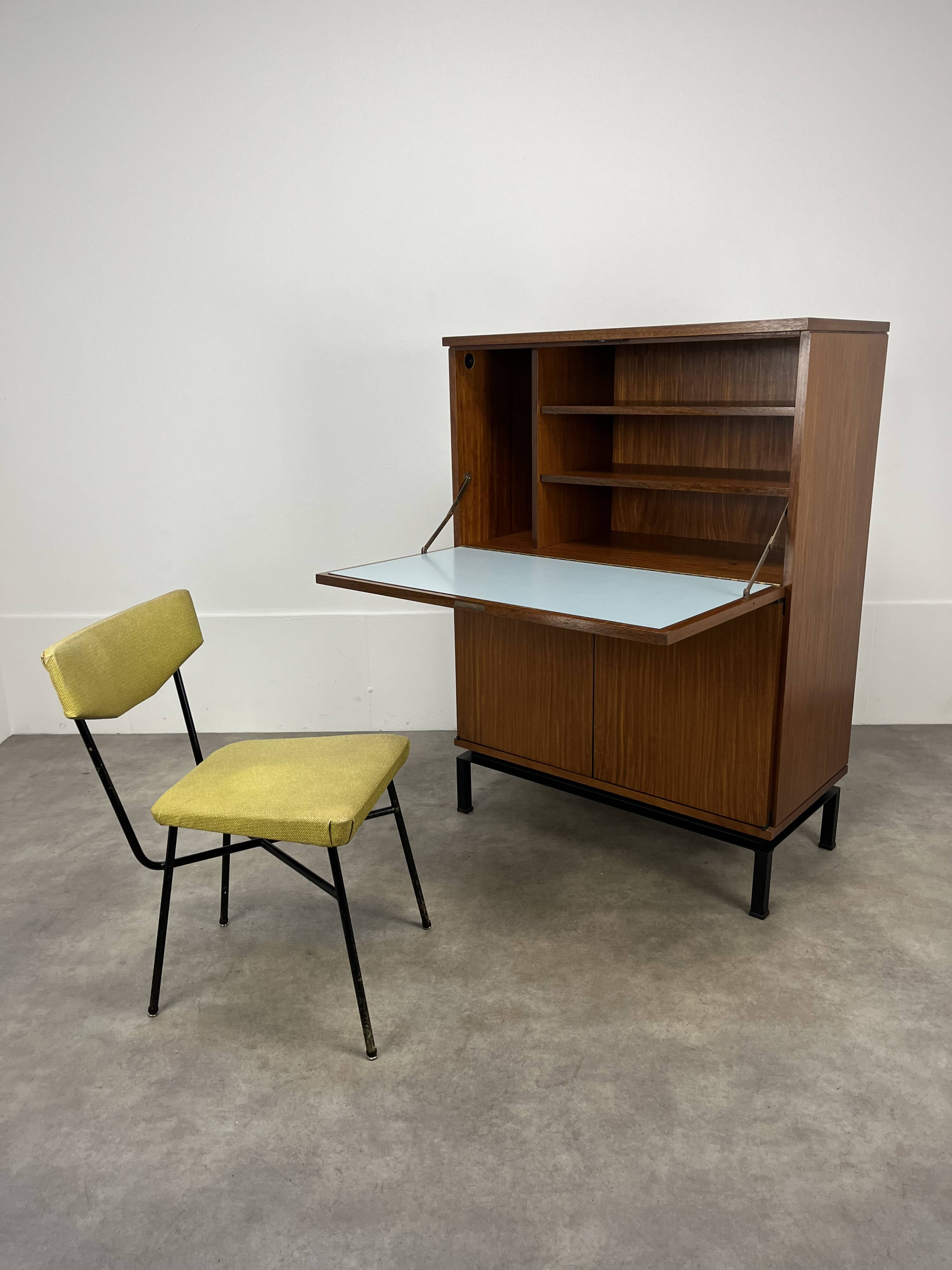 Marcel Gascoin secretary desk, reconstruction style, 1950s, for Alveole
