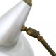Vintage Brass and Silver Varnished Metal Desk Lamp, Italy