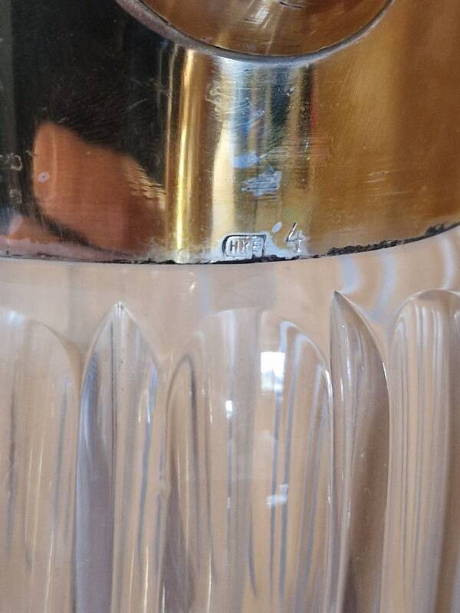 Jug for orangeade with crystal cooler, Hans Knabel, Esslingen.