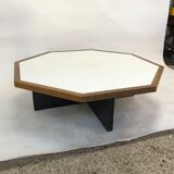 Vintage coffee table wenge hexagon 1960