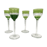Four glasses with port, crystal. Baccarat?