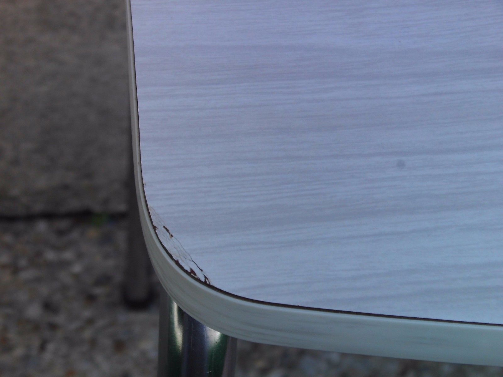 Tabouret marche pieds en formica - années 60-70