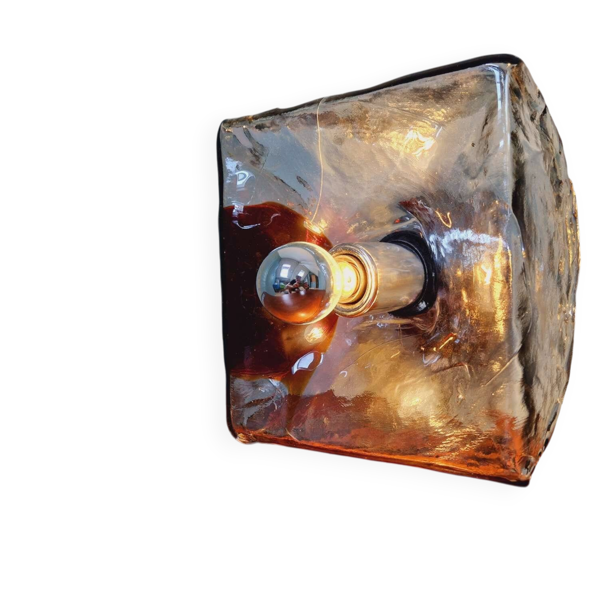 Plafonnier Mazzega en verre de Murano, 1960