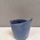 Handmade earthenware vase, with a beautiful light blue glaze. Denmark 1980s