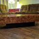 Wooden burl coffee table, Italian design by Roche Bobois, 1970s.