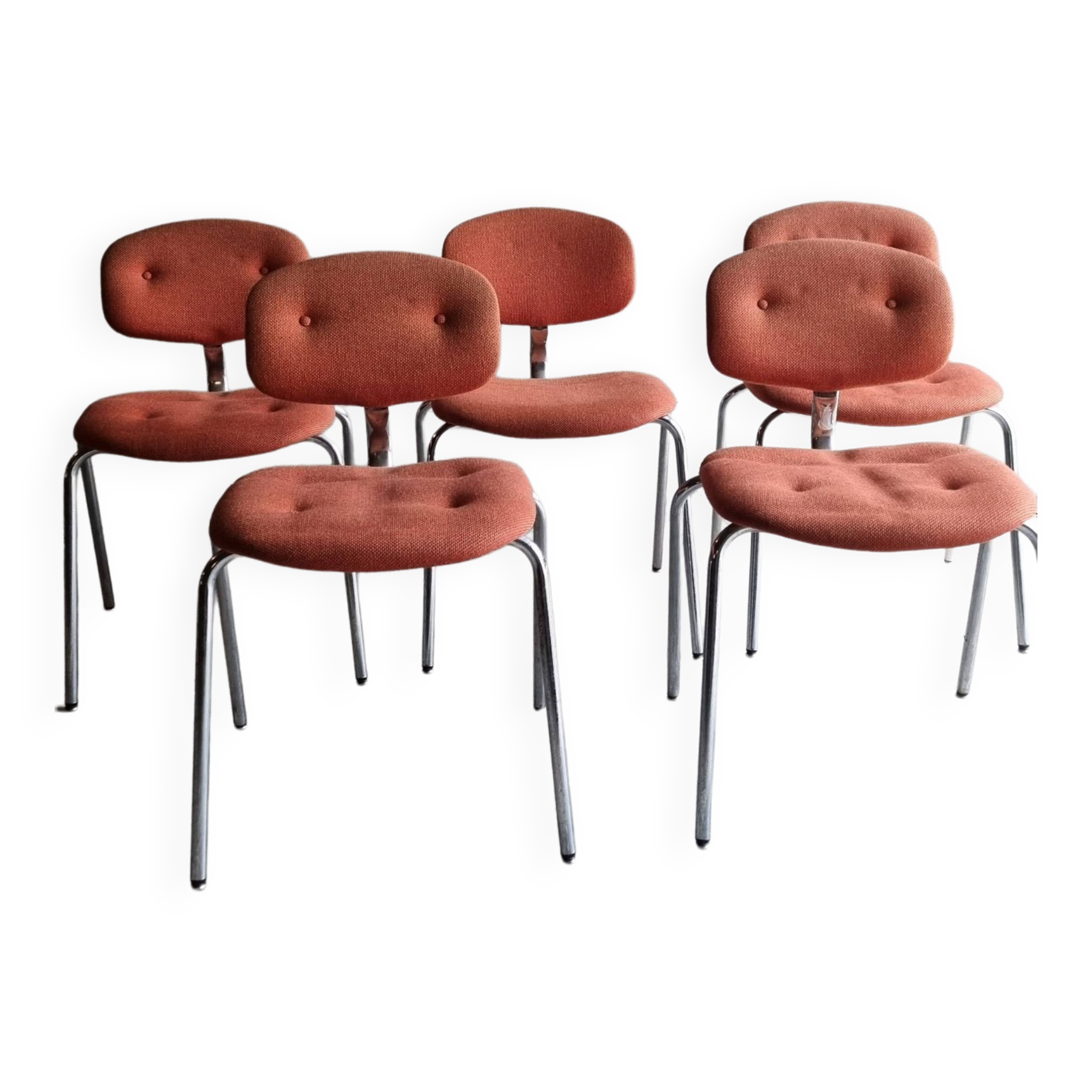 Set of 5 steelcase strafor chairs