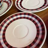 Set of coffee/tea cups and small vintage tile bowls Villeroy & Boch