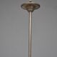 Chandelier 1930 tubular arms to 6 lights black opaline cups