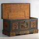 Antique wedding chest painted in pine – Austro-Hungarian Empire, 1841