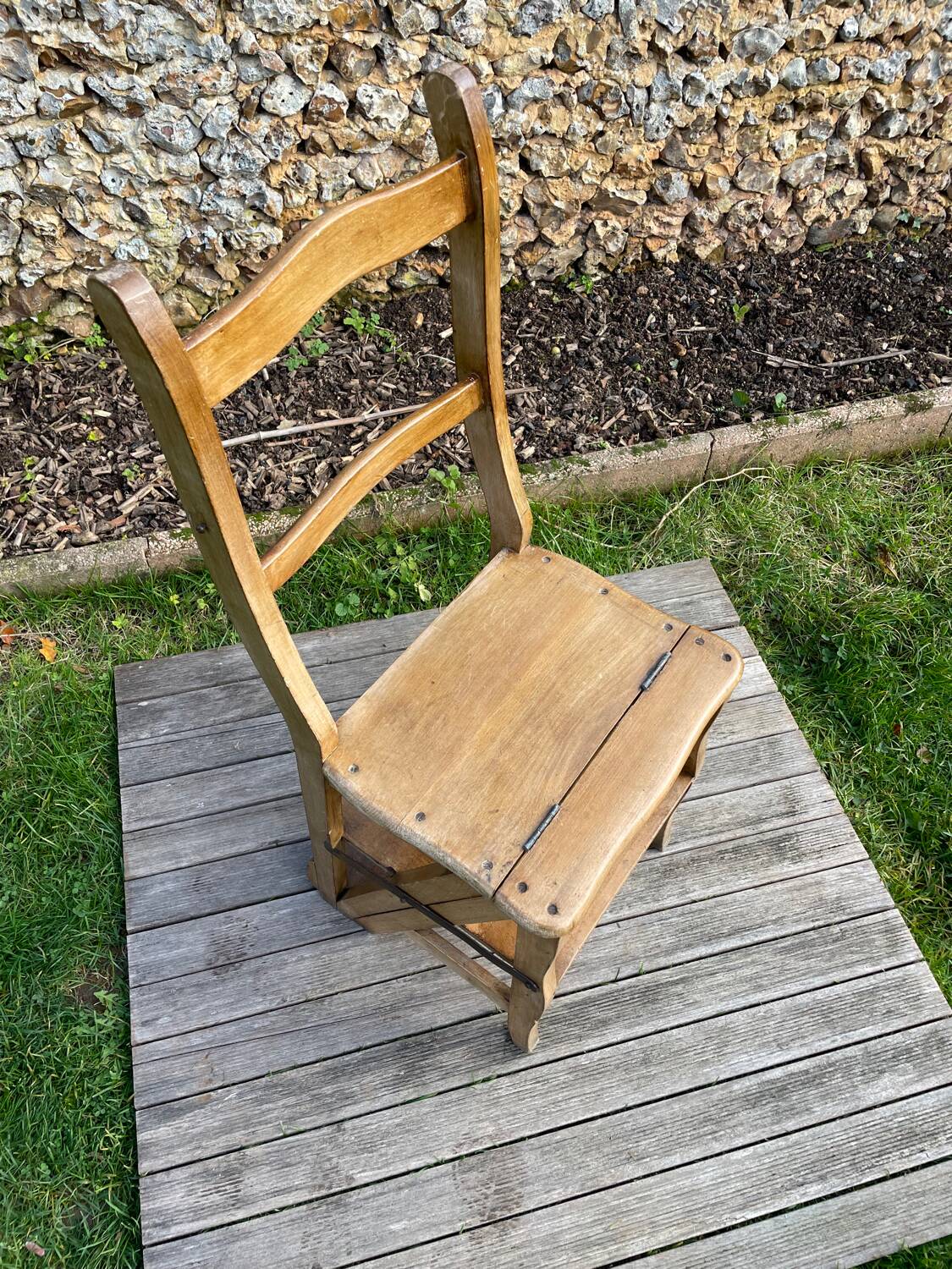 Vintage step stool chair