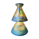 Vintage vase in iridescent glass 70s 80s