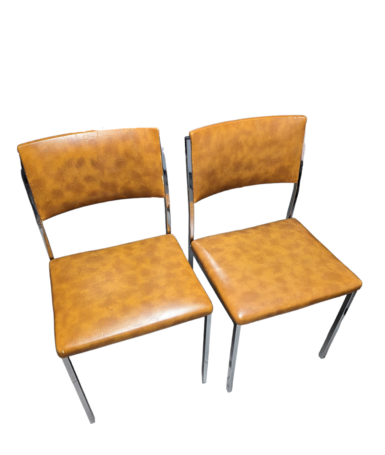 Pair of seventies chrome chairs