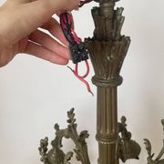 Brass chandelier with 6 branches