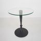 Round marble and glass side table, Italy 1980