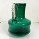 Pichet en verre soufflé vert vintage