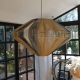 Contemporary cotton thread pendant light