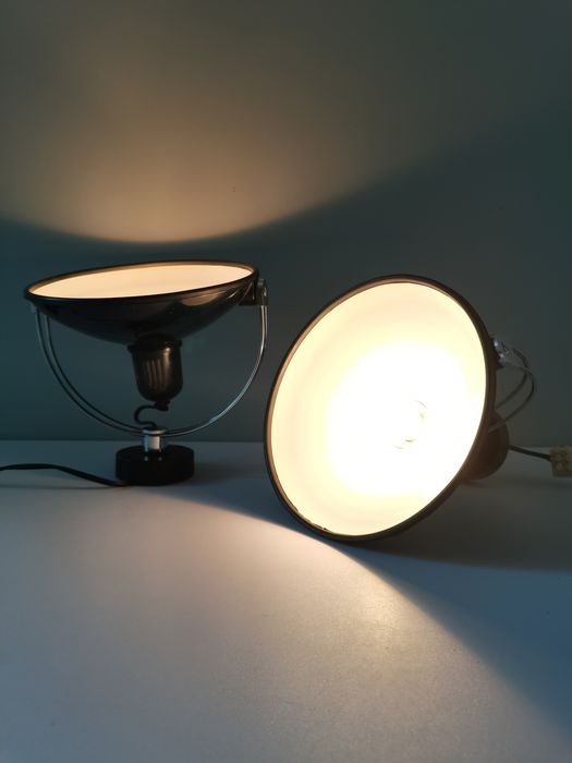 Pair of metal wall lamps 70s