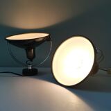 Pair of metal wall lamps 70s