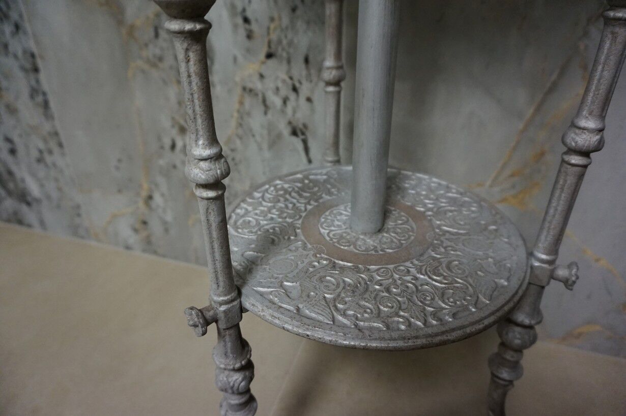 French cast iron adjustable shaving stand