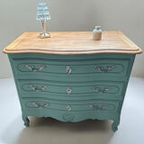 Vintage sage green chest of drawers