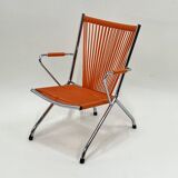 "Scoubidou" Orange Vintage 60's Folding Child's Armchair Chair