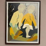 Original Swedish Oil on Canvas – “Children” by Hans Osswald – Vintage