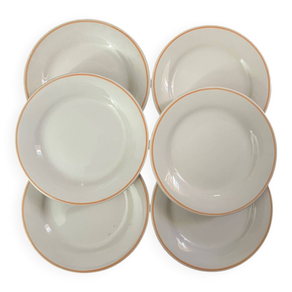 6 assiettes à dessert Gien