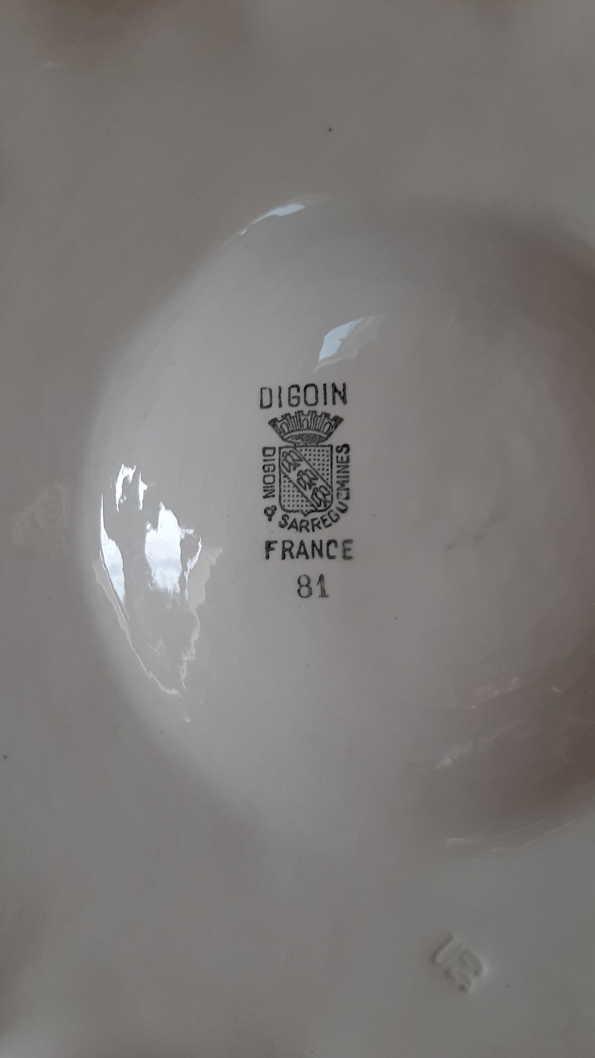 Serving dish 12 oysters in slurry from Digoin Sarreguemines