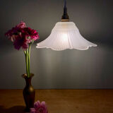 Vintage frosted glass lampshade pendant light