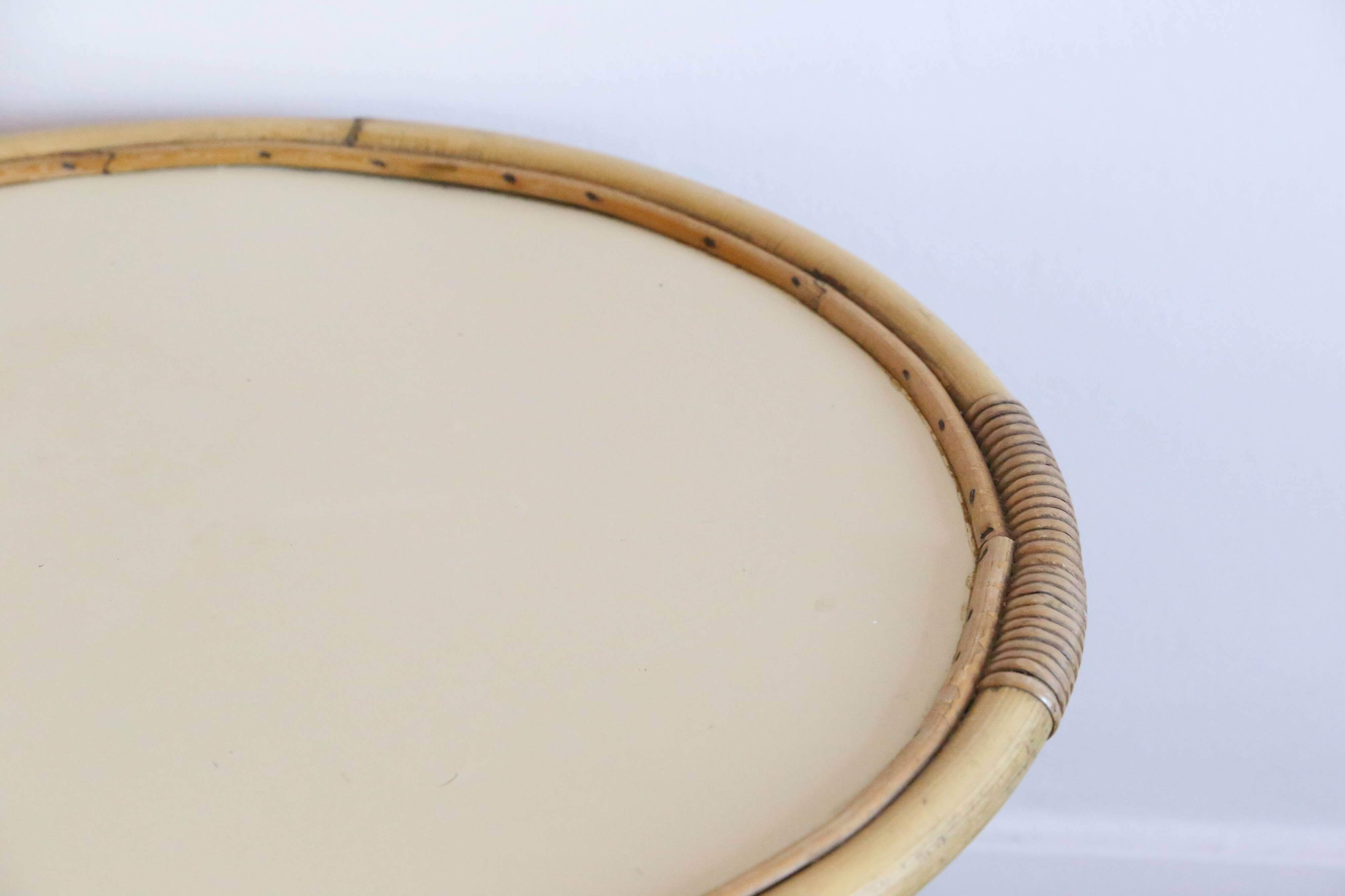 Adorable rattan coffee table and metal base, Scandinavian