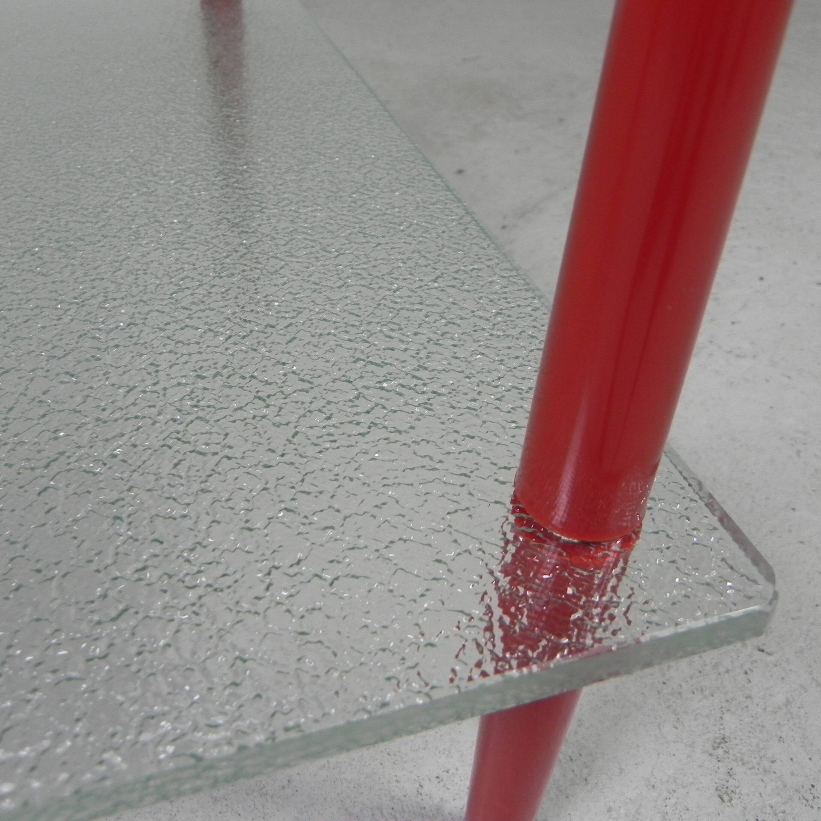 Arlecchino table with 2 glass plates, 1950s