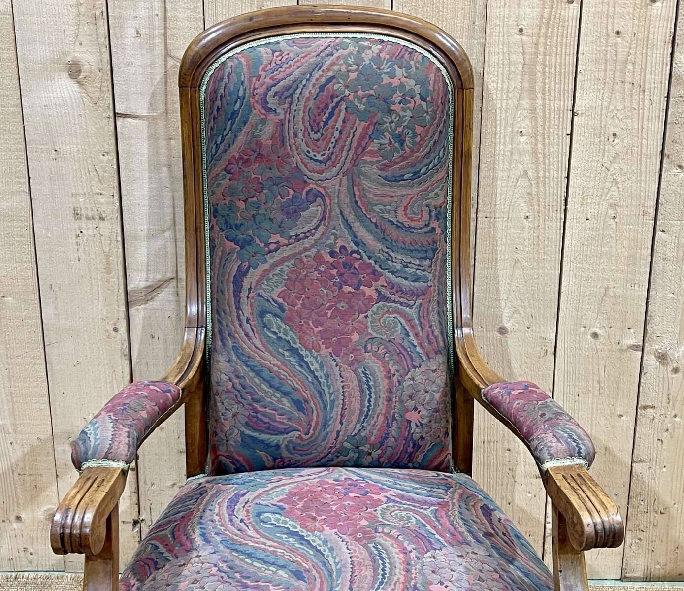 1930s Voltaire armchair in walnut
