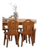 Set of 6 pine chairs