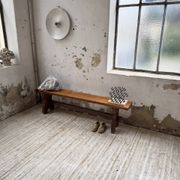 Paire de bancs noyer 1900