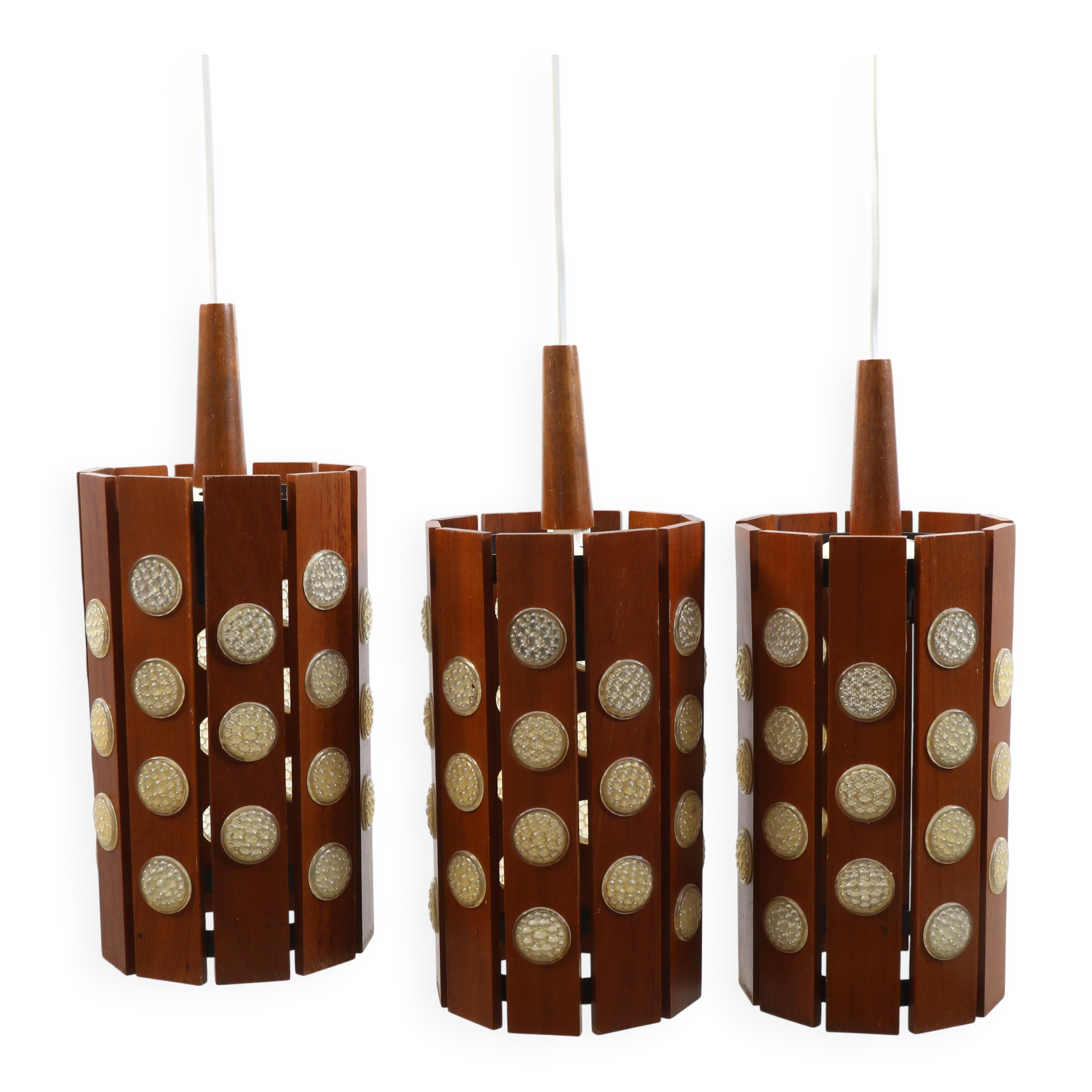 Hanging lamp by Verner Panton, Wood Wood, Denmark. 1960s.