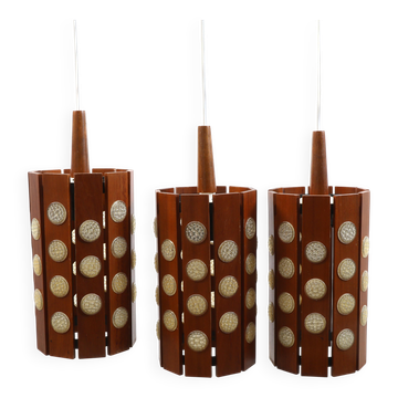 Lampe suspendue  par  Verner Wood Wood Danemark. 1960s.