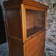 French modular secretary in oak with display case, 1950s.