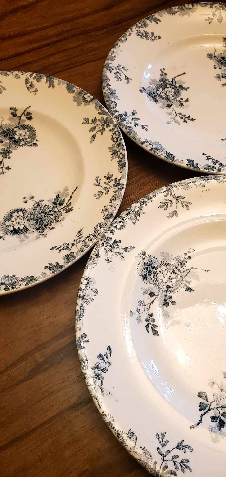 Set of 3 Longwy Hanoi model plates